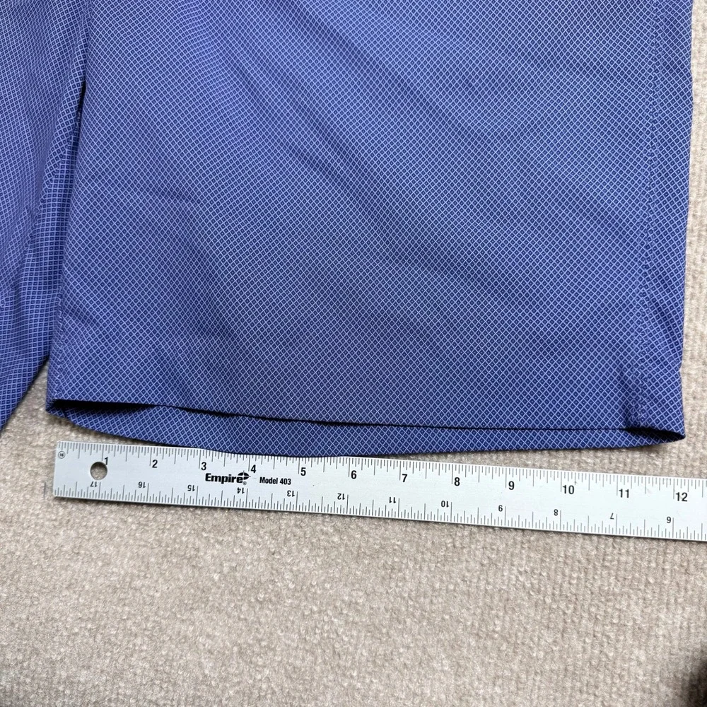 Callaway Mens Blue Geometric Micro Print Golf Shorts Size 40 Performance Stretch